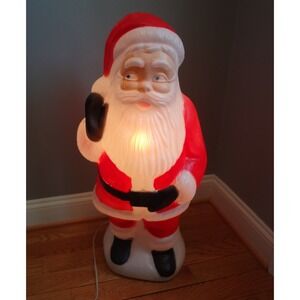 Vintage General Foam Plastics Santa Claus Blow Mold 36" Lighted Christmas Decor